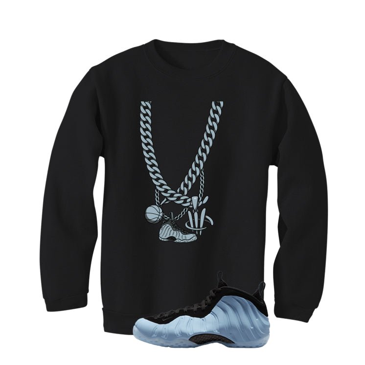 Nike Air Foamposite One Psychic Blue Black T-Shirt (Foam Chain)| illcurrency