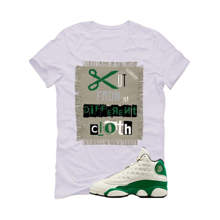 Air Jordan 13 GS Pine Green White T-Shirt (Cut from a different cloth)| illcurrency