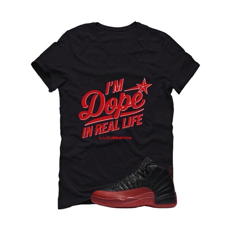 Air Jordan 12 Flu Game 2025 Black T-Shirt (DOPE)| illcurrency