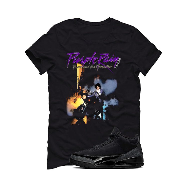 Air Jordan 3 Black Cat Black T-Shirt (Purple Rain)| illcurrency