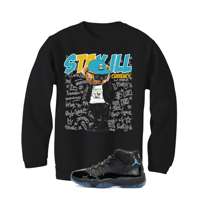 Air Jordan 11 Gamma Blue Matching T-Shirt, Sweatshirts & Hoodies Black T-Shirt (Stay ill Bear)| illcurrency