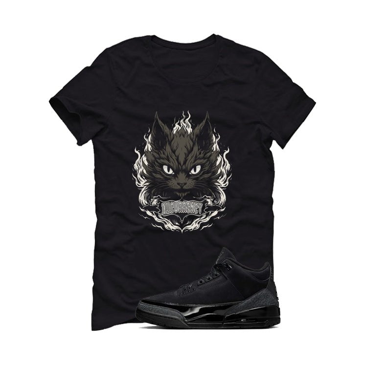 Air Jordan 3 Black Cat Black T-Shirt (Kitten)| illcurrency