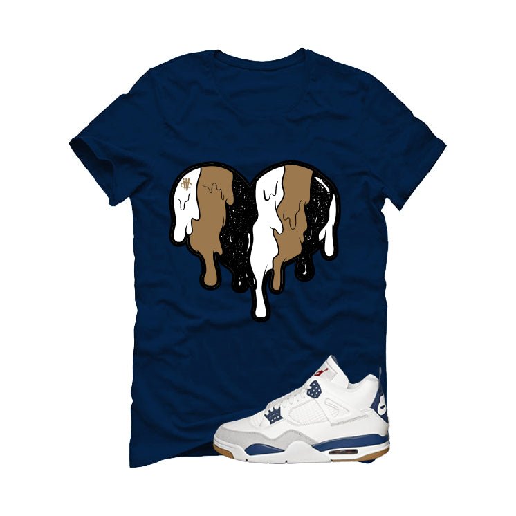 Nike SB x Air Jordan 4 Navy Navy Blue T-Shirt (Heart)| illcurrency
