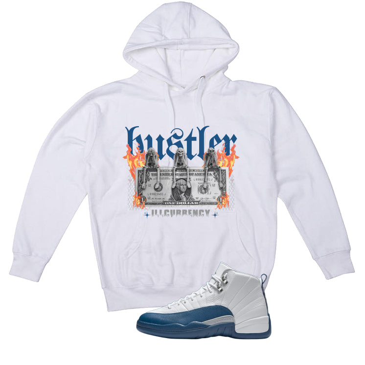 Air Jordan 12 French Blue White T-Shirt (See No Evil Hustler)| illcurrency