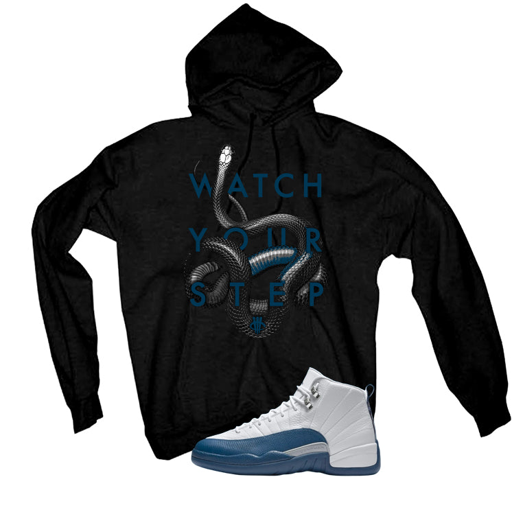 Air Jordan 12 French Blue Black T-Shirt (Watch Your Step)| illcurrency