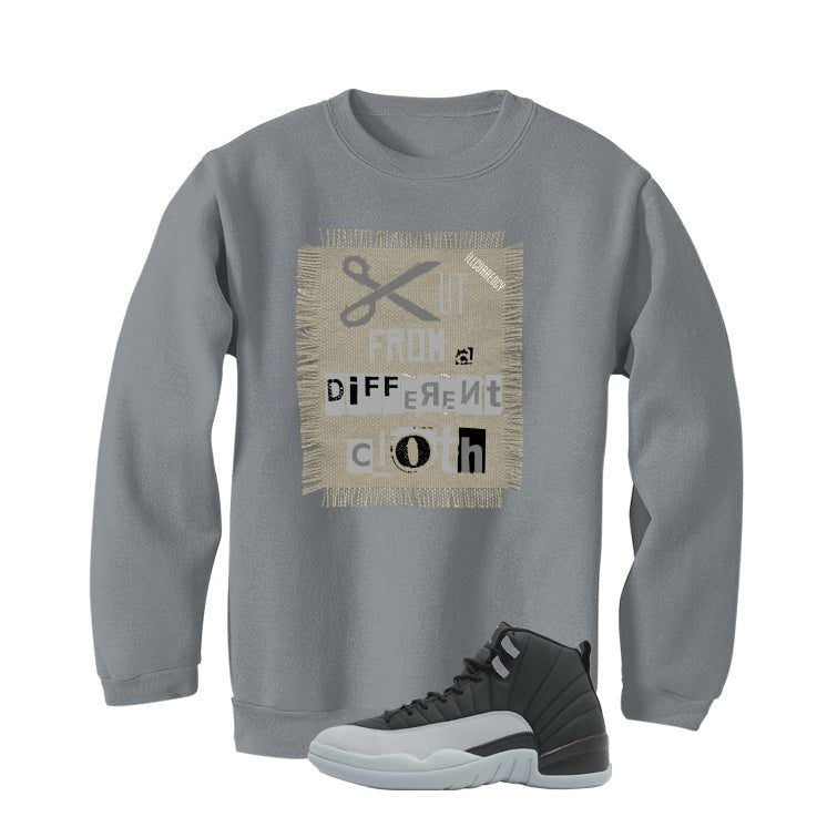 Air Jordan 12 Black/Wolf Grey Grey T-Shirt (Cut from a different cloth)| illcurrency
