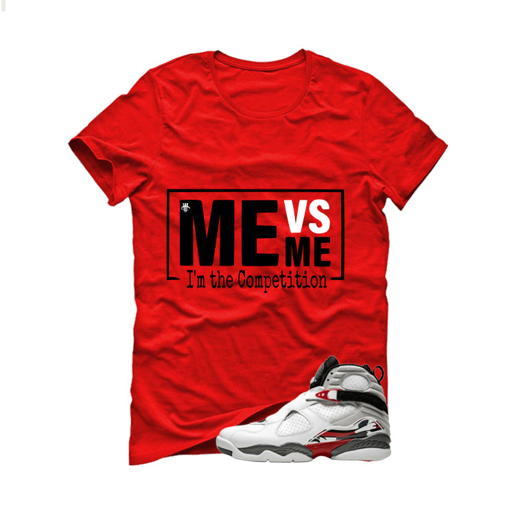 Air Jordan 8 Bugs Bunny Matching T-Shirt, Sweatshirts & Hoodies Red T-Shirt (Me Vs Me)| illcurrency