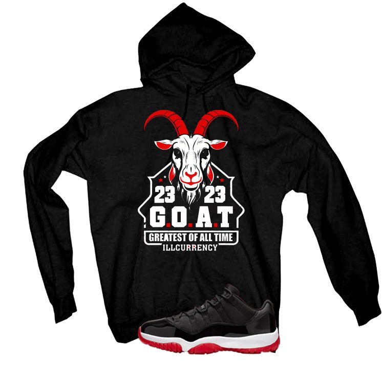 Air Jordan 11 Low Bred Black T-Shirt (GOAT 23)| illcurrency
