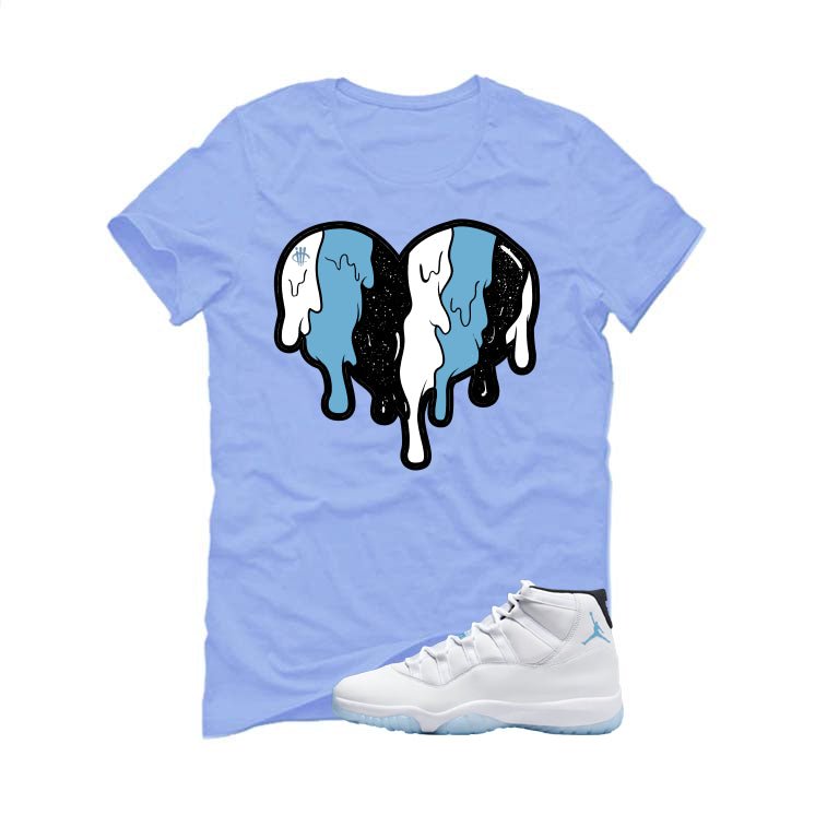 Air Jordan 11 Legend Blue Carolina Blue T-Shirt (Heart)| illcurrency