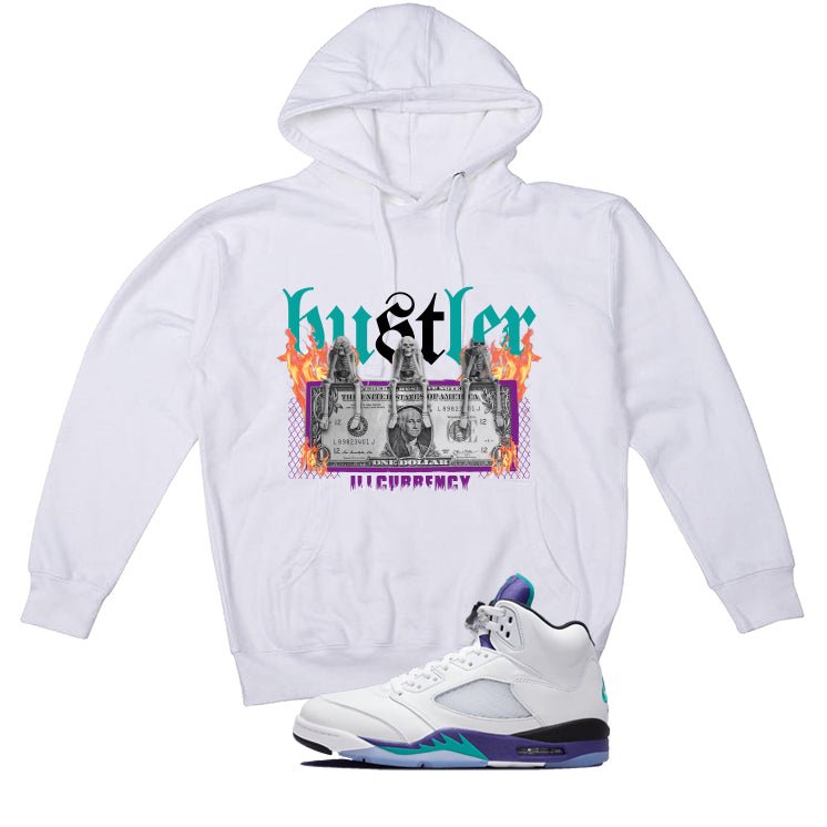 Air Jordan 5 OG Grape White T-Shirt (See No Evil Hustler)| illcurrency