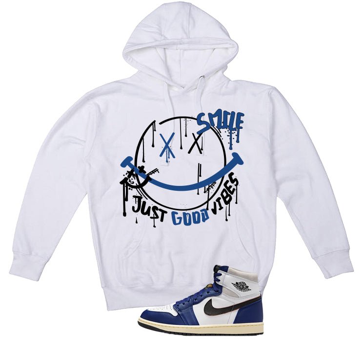 Air Jordan 1 Rare Air Deep Royal Blue White T-Shirt (Smile)| illcurrency