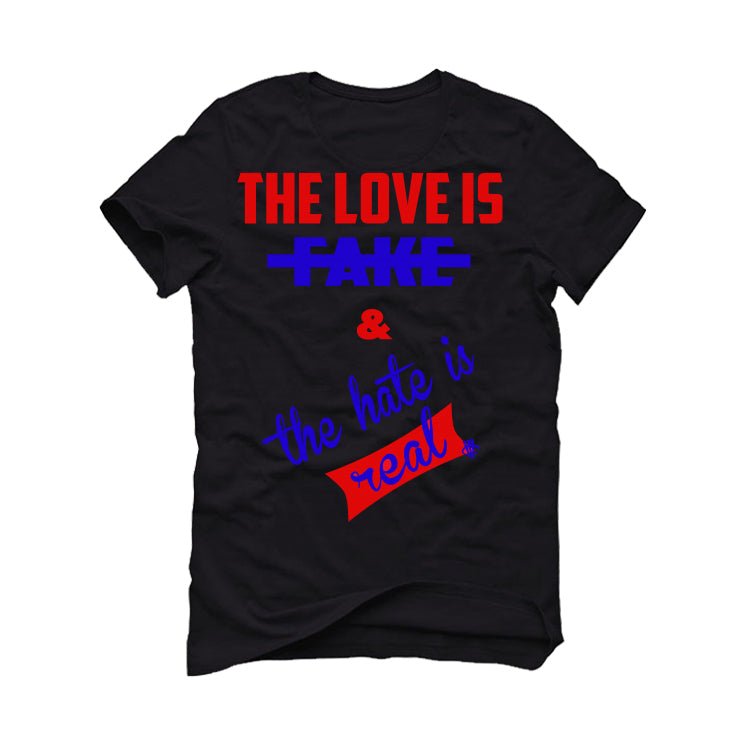 Air Jordan 8 “Playoffs” | illcurrency Black T-Shirt (Love is Fake)