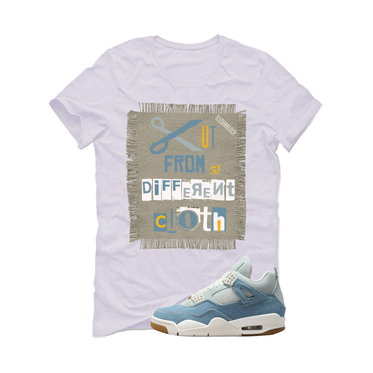 Air Jordan 4 Denim Worn Blue White T-Shirt (Cut from a different cloth)| illcurrency