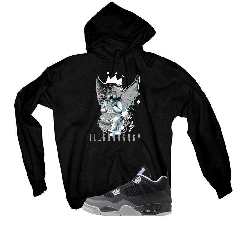Air Jordan 4 Fear Pack Black T-Shirt (Graffiti Angel)| illcurrency