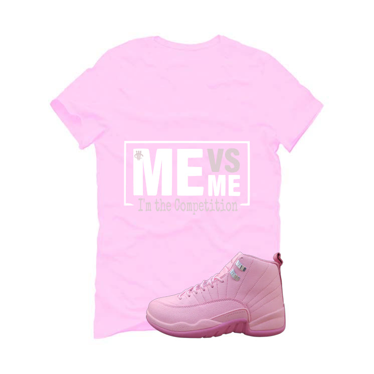 Air Jordan 12 GS Pearl Pink Matching T-Shirt, Sweatshirts & Hoodies Pink T-Shirt (Me vs Me)| illcurrency