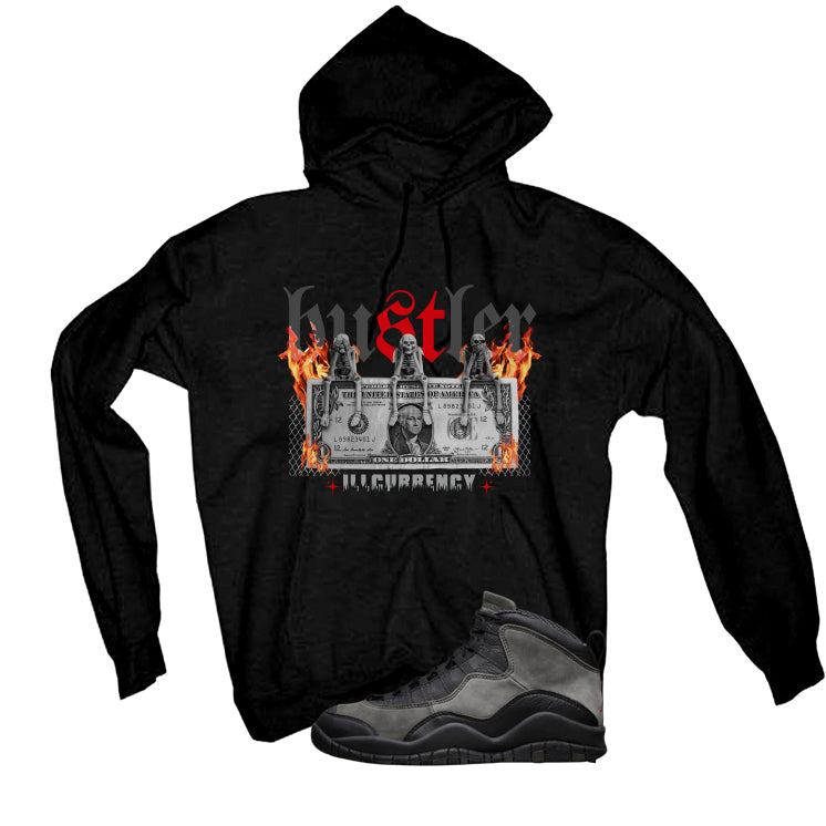Air Jordan 10 Shadow Matching T-Shirt, Sweatshirts & Hoodies Black T-Shirt (See No Evil Hustler)| illcurrency
