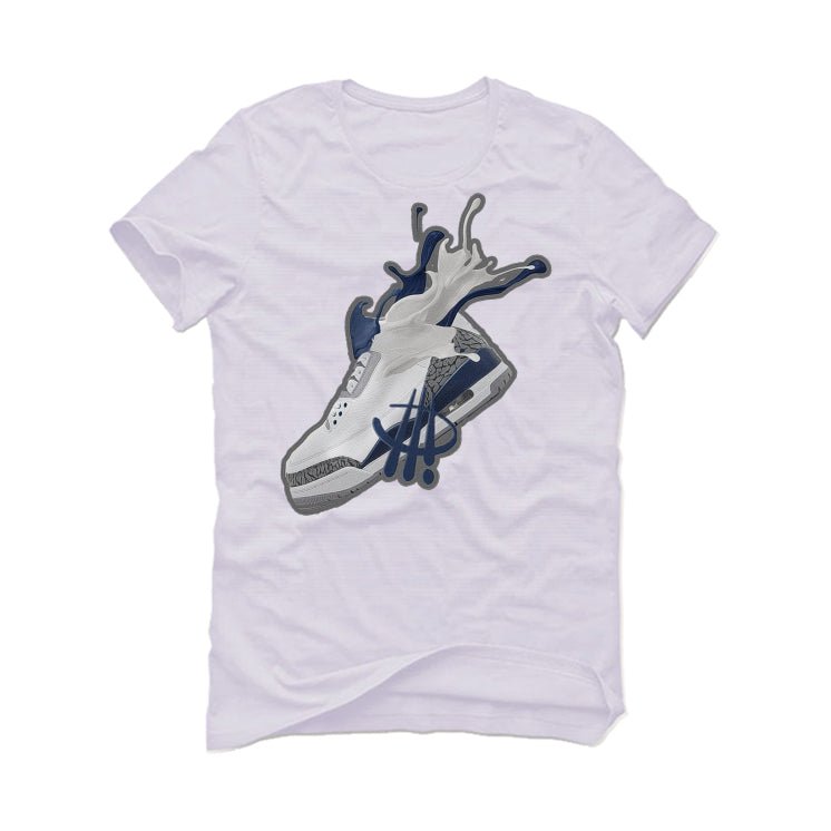 AIR JORDAN 3 “WHITE NAVY”| ILLCURRENCY White T-Shirt (SPLASH 3)