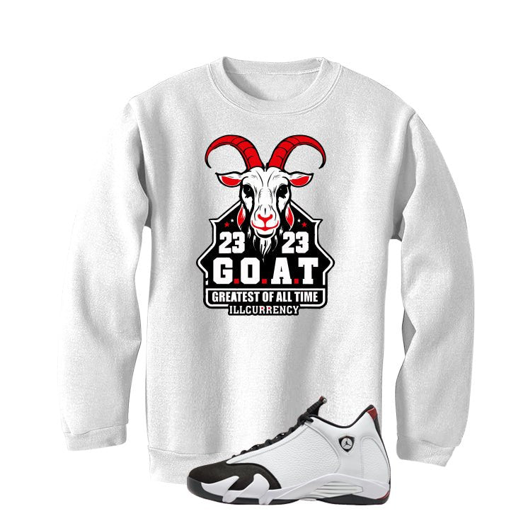 Air Jordan 14 Black Toe White T-Shirt (GOAT 23)| illcurrency