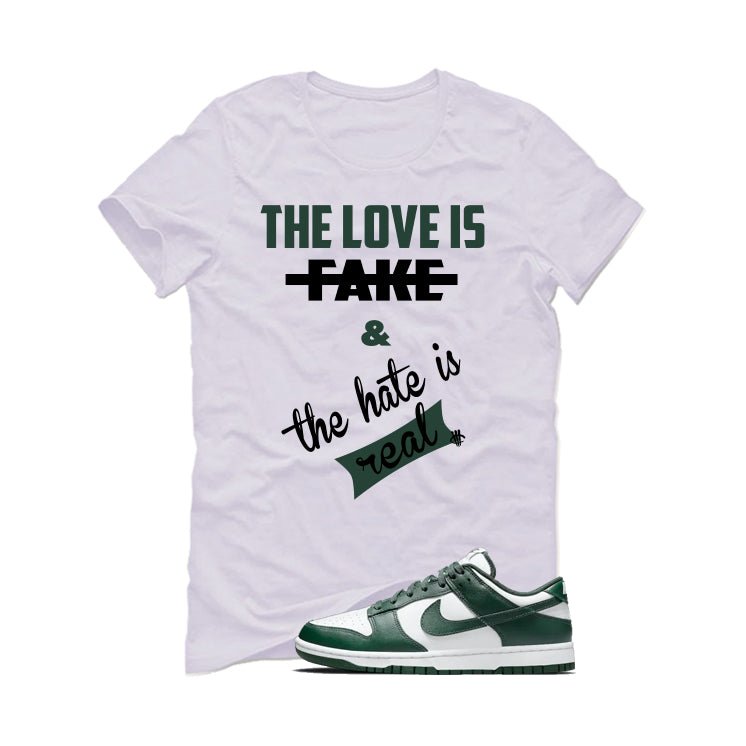 Nike Dunk Low Michigan State White T-Shirt (Love is Fake)