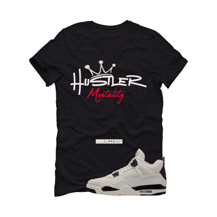 Air Jordan 4 Flight Club Matching T-Shirt, Sweatshirts & Hoodies Black T-Shirt (Hustler Mentality)| illcurrency