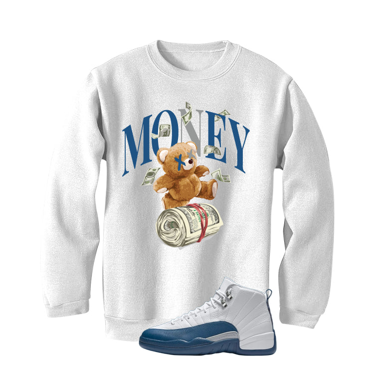 Air Jordan 12 French Blue White T-Shirt (Money Bear Team)| illcurrency