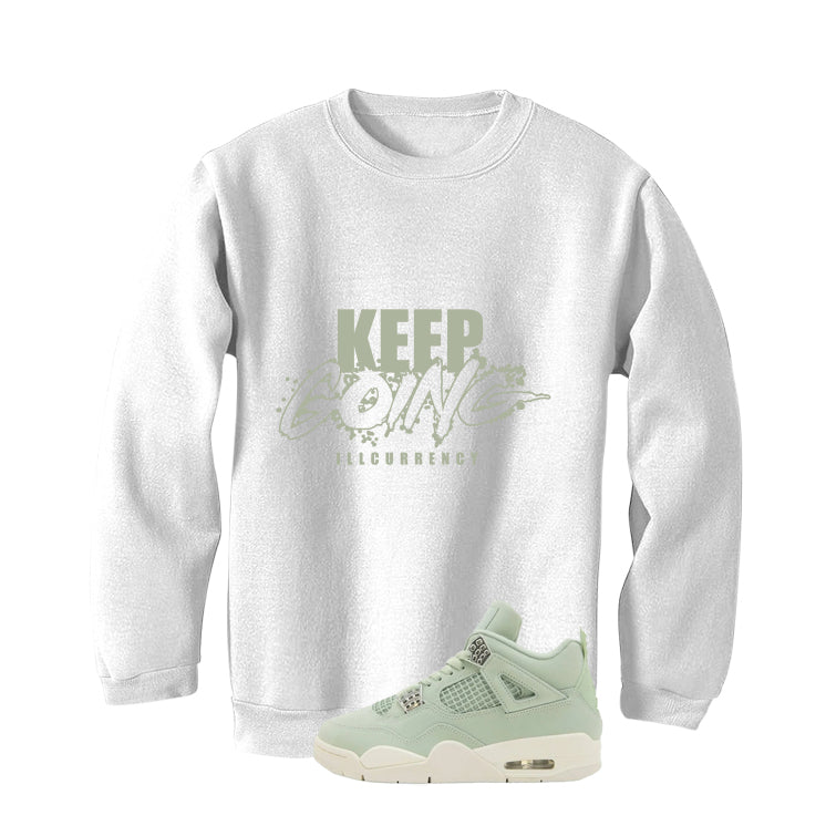 Air Jordan 4 WMNS Seafoam White T-Shirt (keep Going)| illcurrency