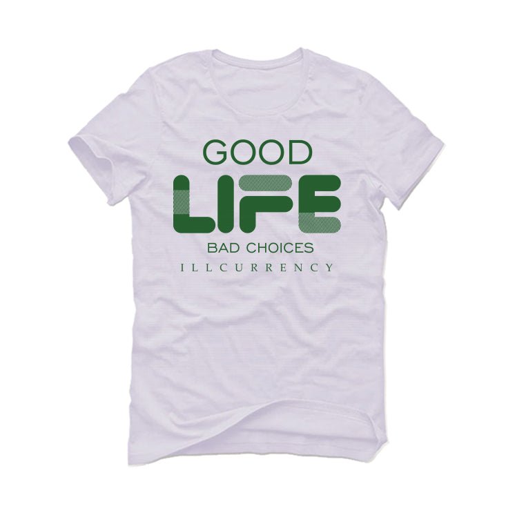 Nike Dunk Low Satin Green - White T-Shirt (Bad Choices)