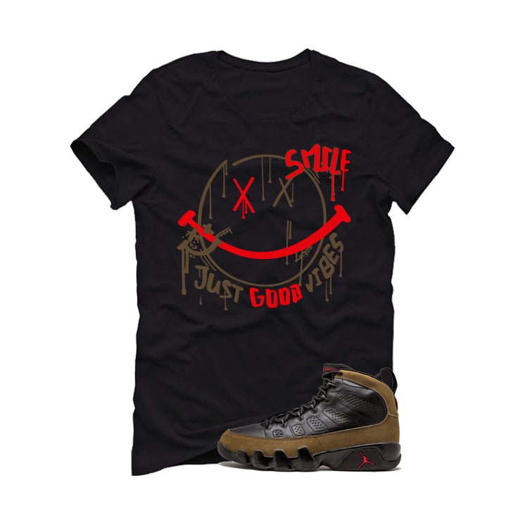 Air Jordan 9 Olive Black T-Shirt (Smile)| illcurrency