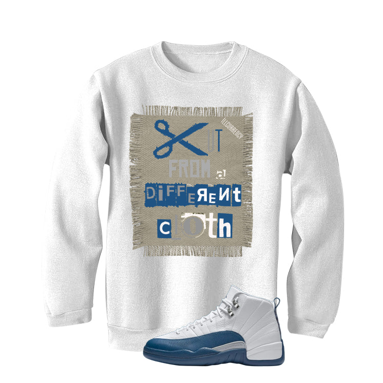 Air Jordan 12 French Blue White T-Shirt (Cut from a different cloth)| illcurrency