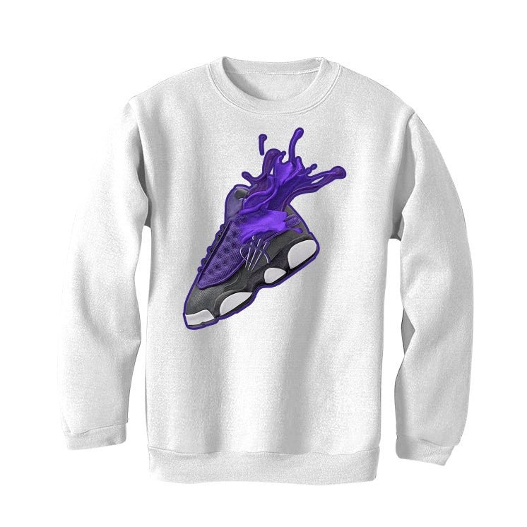 Air Jordan 13 Retro Purple Venom - White T-Shirt (SPLASH)