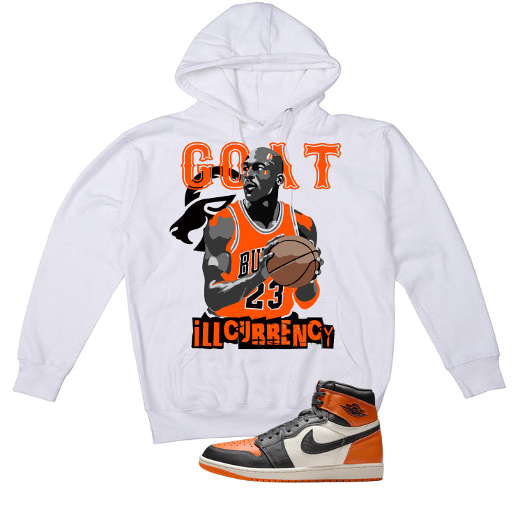 Air Jordan 1 High OG Shattered Backboard White T-Shirt (MJ GOAT)| illcurrency