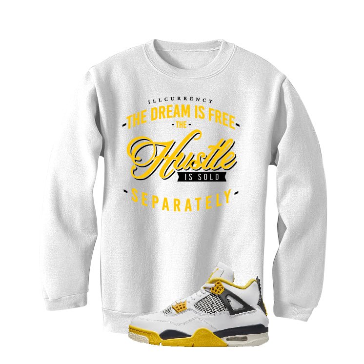 Air Jordan 4 WNNS “Vivid Sulfur” | illcurrency White T-Shirt (The dream is free)