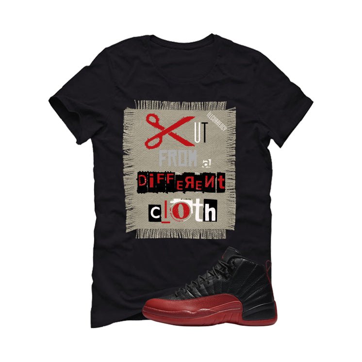 Air Jordan 12 Flu Game 2025 Black T-Shirt (Cut from a different cloth)| illcurrency