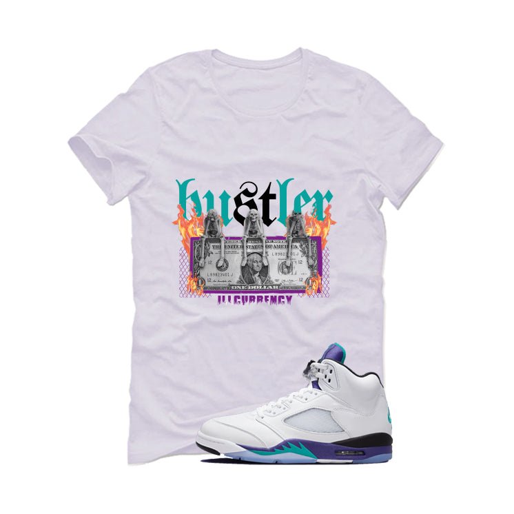 Air Jordan 5 OG Grape White T-Shirt (See No Evil Hustler)| illcurrency