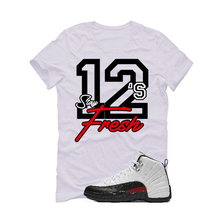 Air Jordan 12 “Red Taxi” | illcurrency White T-Shirt (Stay Fresh)