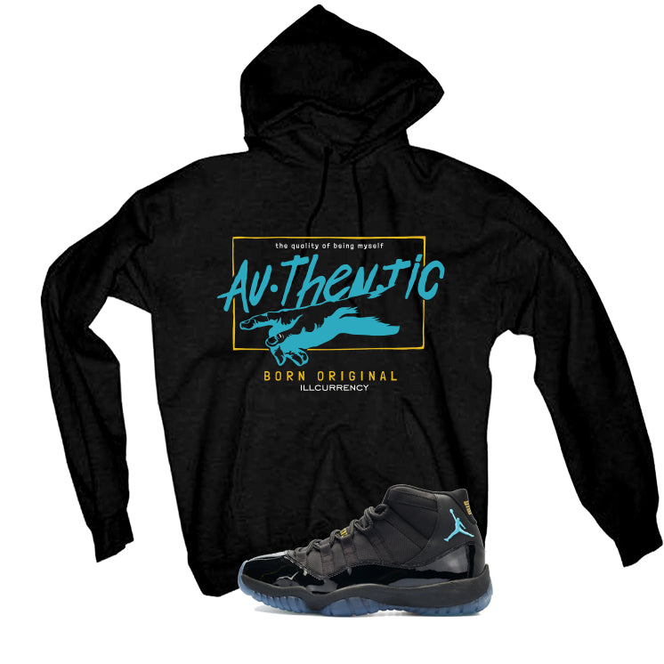 Air Jordan 11 Gamma Blue Matching T-Shirt, Sweatshirts & Hoodies Black T-Shirt (Authentic)| illcurrency