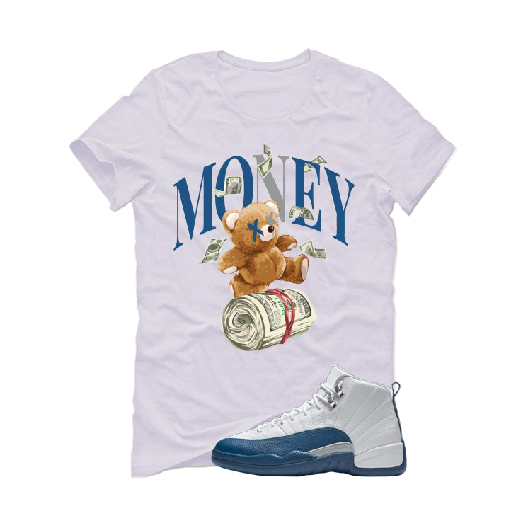 Air Jordan 12 French Blue White T-Shirt (Money Bear Team)| illcurrency