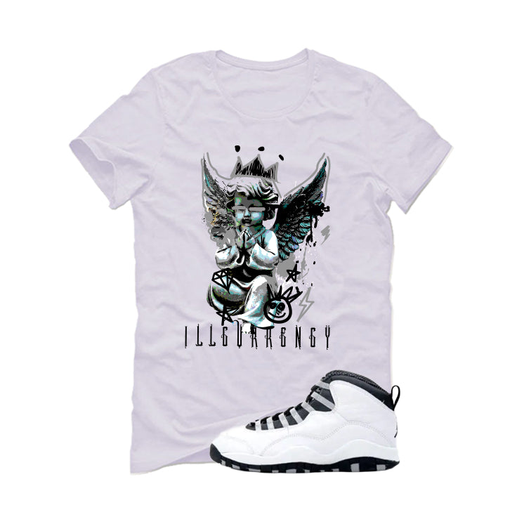 Air Jordan 10 OG Steel White T-Shirt (Graffiti Angel)| illcurrency