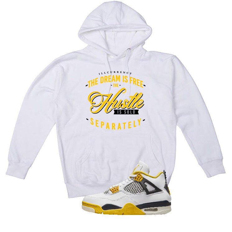 Air Jordan 4 WNNS “Vivid Sulfur” | illcurrency White T-Shirt (The dream is free)