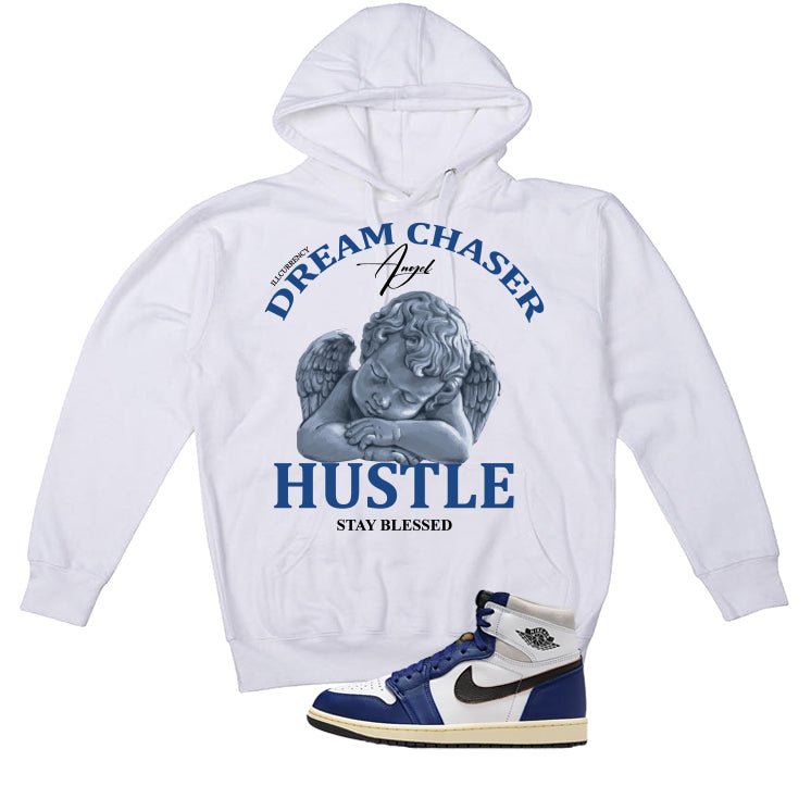 Air Jordan 1 Rare Air Deep Royal Blue White T-Shirt (Dream Chaser Angel)| illcurrency