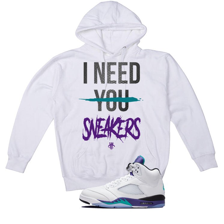 Air Jordan 5 OG Grape White T-Shirt (I Need You Sneakers)| illcurrency
