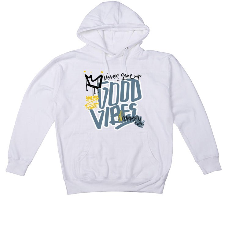 AIR JORDAN 13 “BLUE GREY” | illcurrency White T-Shirt (Good Vibes)