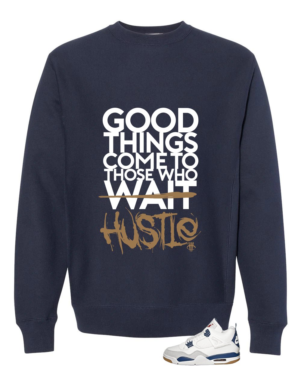 Nike SB x Air Jordan 4 Navy Navy Blue T-Shirt (Good Things)| illcurrency