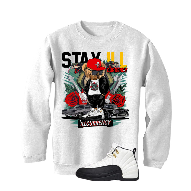 Air Jordan 12 Taxi Matching T-Shirt, Sweatshirts & Hoodies White T-Shirt (Stay ill Bear)| illcurrency