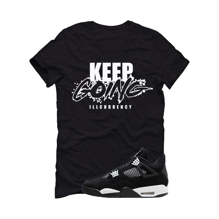 Air Jordan 4 White Thunder Black T-Shirt (keep Going)| illcurrency