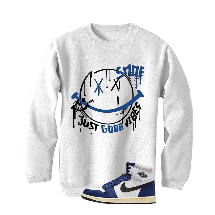 Air Jordan 1 Rare Air Deep Royal Blue White T-Shirt (Smile)| illcurrency