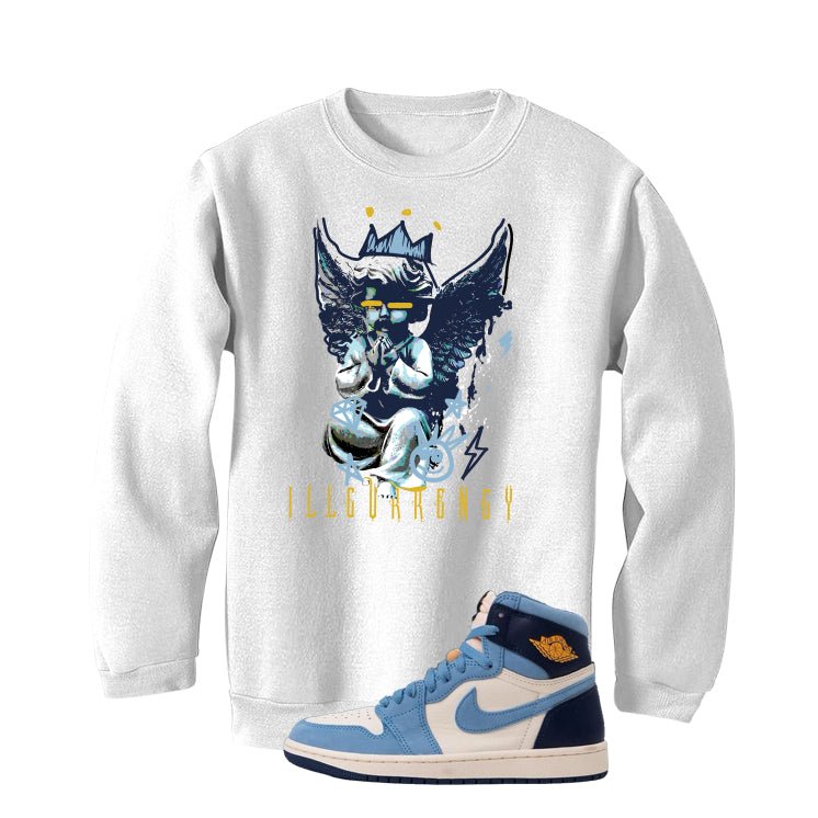 Air Jordan 1 High OG WMNS First in Flight White T-Shirt (Graffiti Angel)| illcurrency
