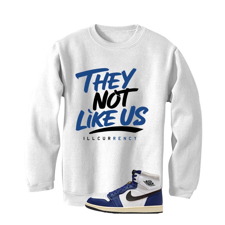 Air Jordan 1 Rare Air Deep Royal Blue White T-Shirt (They not like us)| illcurrency