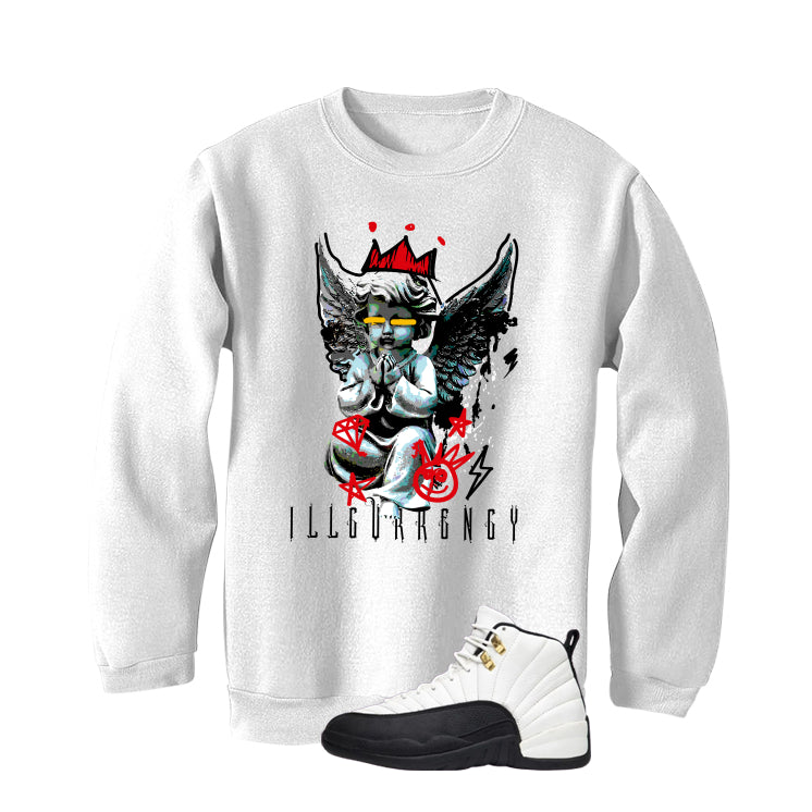Air Jordan 12 Taxi Matching T-Shirt, Sweatshirts & Hoodies White T-Shirt (Graffiti Angel)| illcurrency