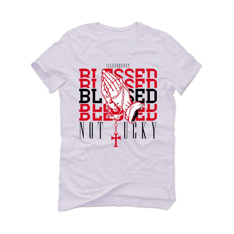 Air Jordan 12 OG “Cherry” White T-Shirt (Blessed not lucky)